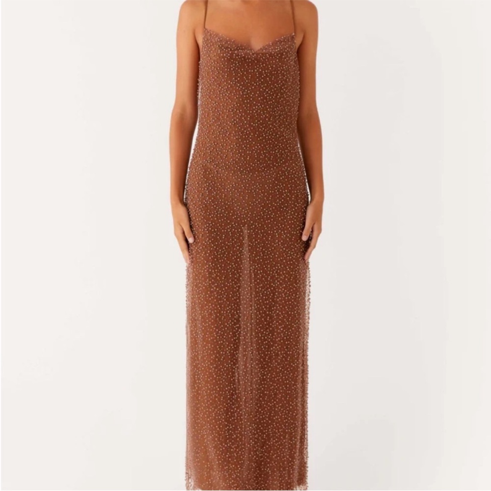 Stunning Peppermayo Brown Maxi Dress